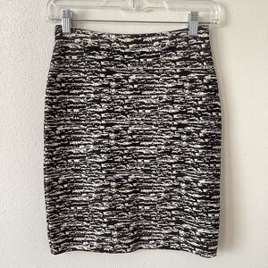Alice + Olivia Retro Black White Office Siren Workwear Twee Pencil Skirt XS